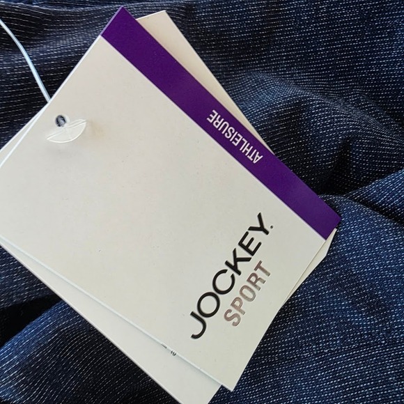 Jockey Sport Cardigan  Large Navy Blue NEW Athleisure Open Front Shawl 015401 - Picture 6 of 7